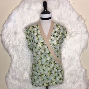 CAbi Butterfly Faux Wrap Blouse